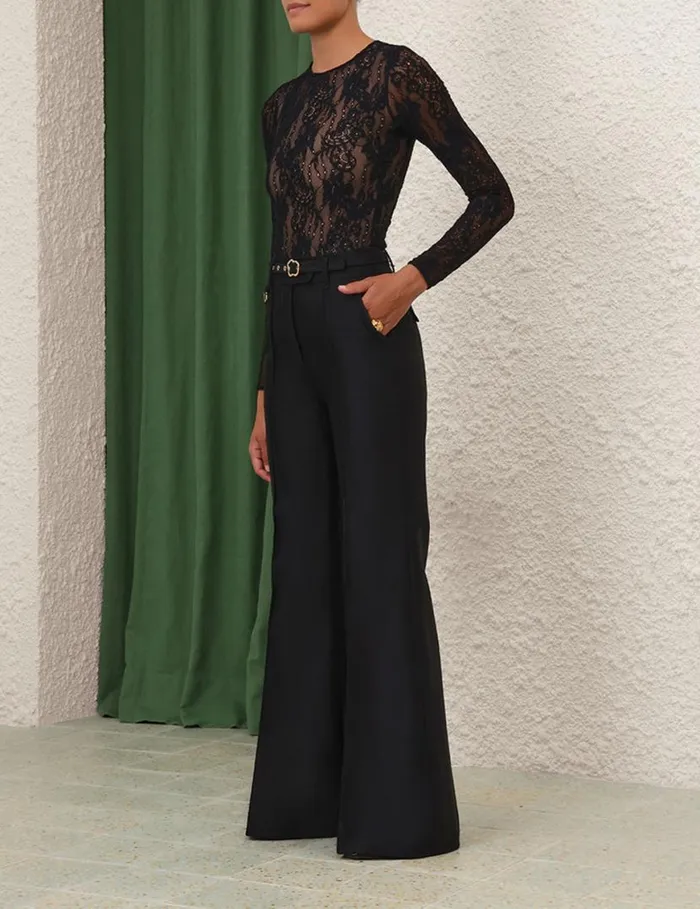 Zimmermann Clothing Lace Bodysuit Black 8211 Women