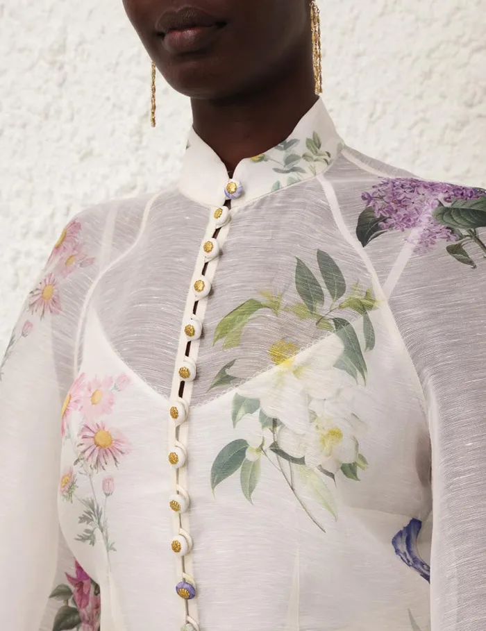 Zimmermann Clothing Natura Blouse Multi Botanical Ivory 8211 Women
