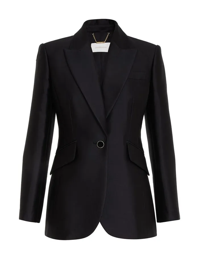 Zimmermann Clothing Natura Fitted Jacket Black 8211 Women
