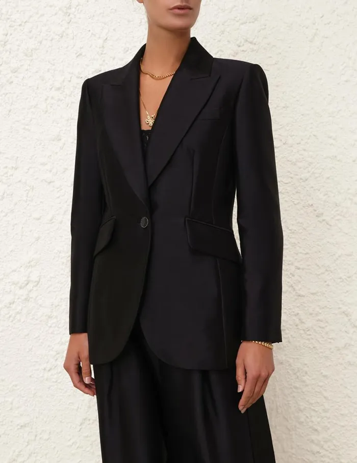 Zimmermann Clothing Natura Fitted Jacket Black 8211 Women