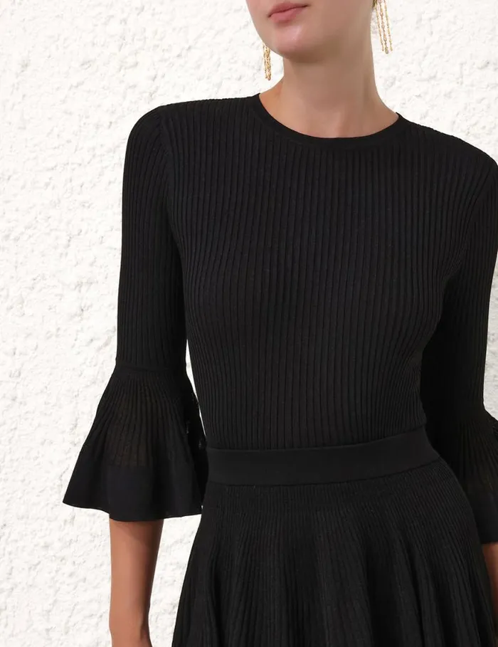 Zimmermann Clothing Natura Ruffle Top Black 8211 Women