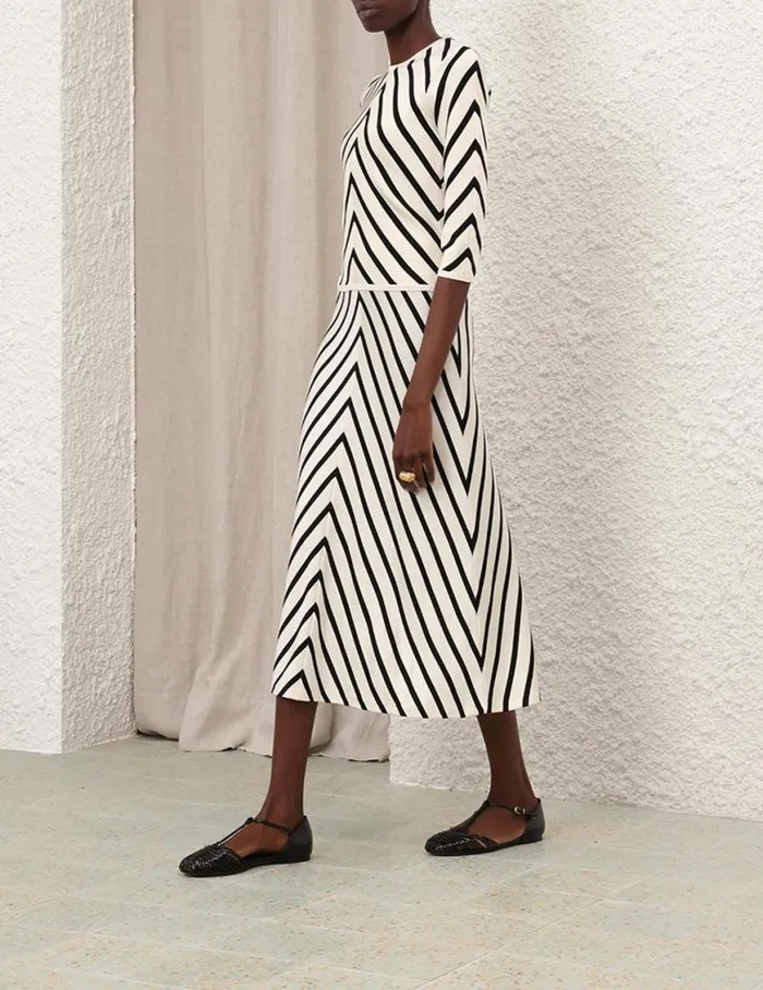 Zimmermann Clothing Natura Swing Skirt Chevron 8211 Women