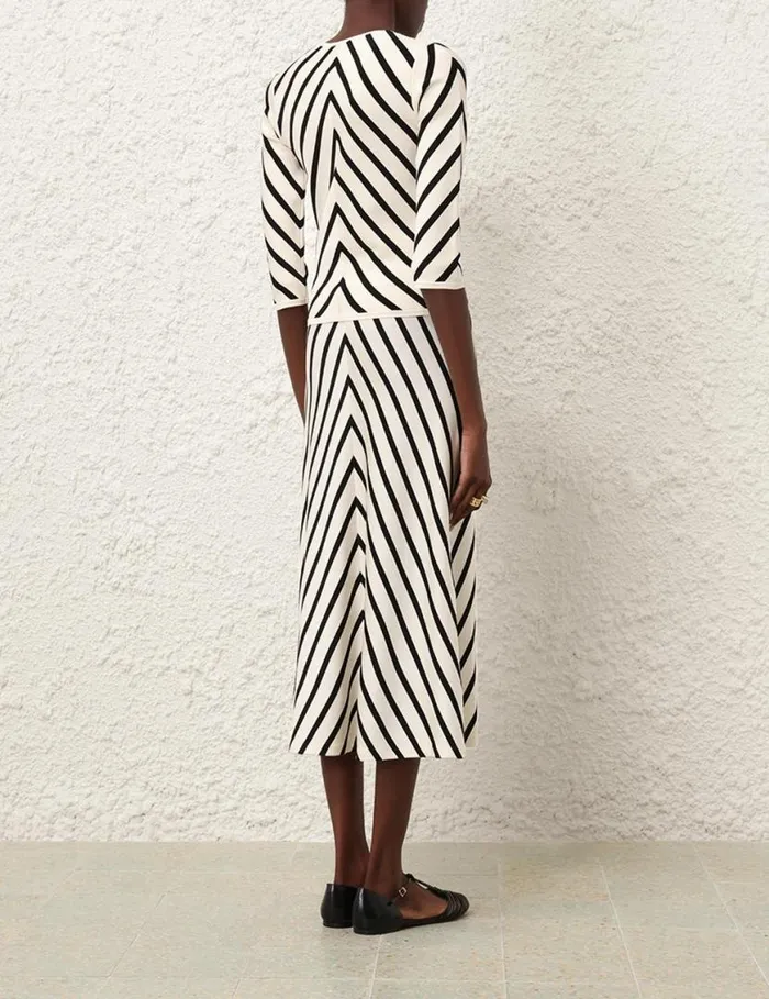 Zimmermann Clothing Natura Swing Skirt Chevron 8211 Women