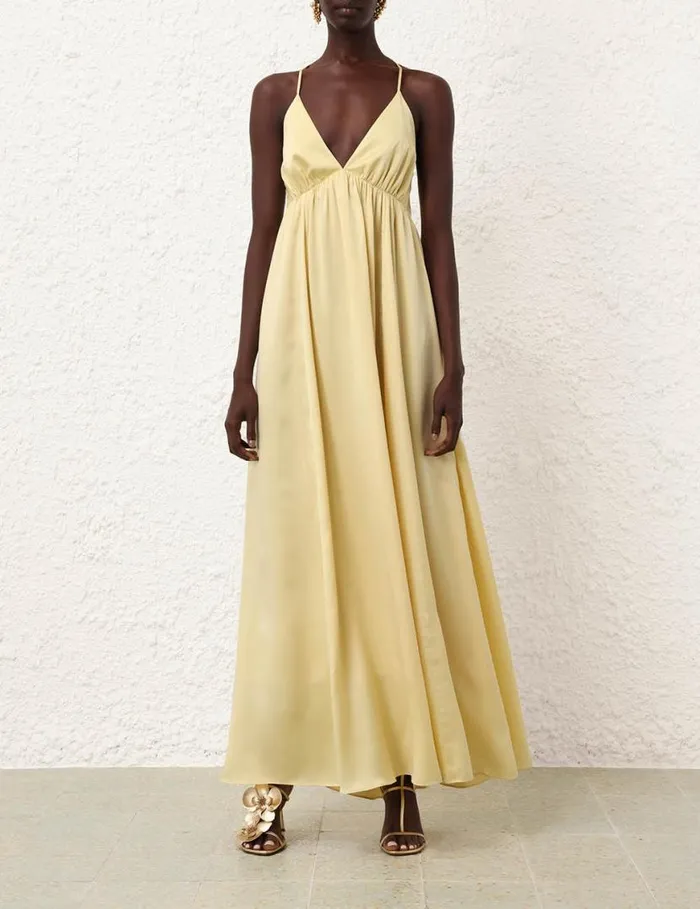 Zimmermann Clothing Silk Slip Dress Butter 8211 Women