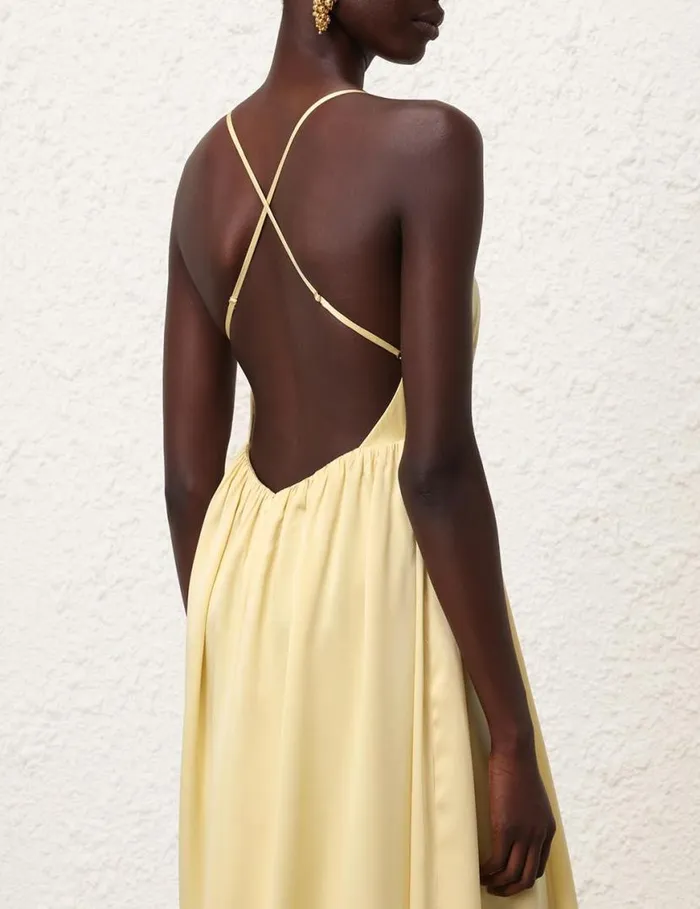 Zimmermann Clothing Silk Slip Dress Butter 8211 Women