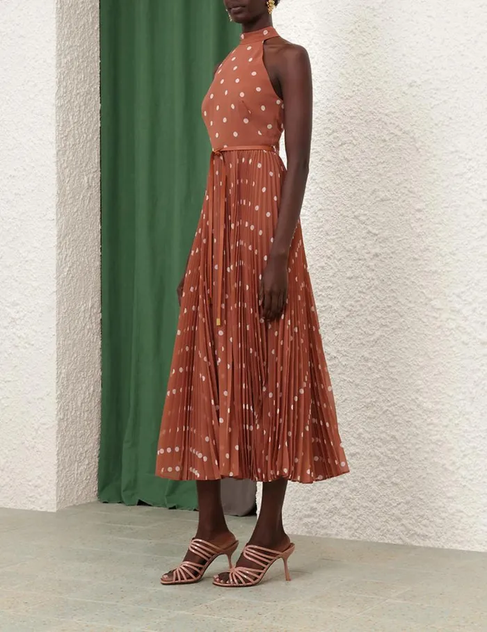 Zimmermann Clothing Sunray Picnic Dress Aragoncream Dot 8211 Women