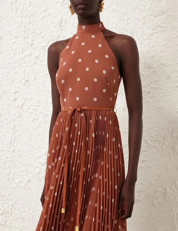 Zimmermann Clothing Sunray Picnic Dress Aragoncream Dot 8211 Women