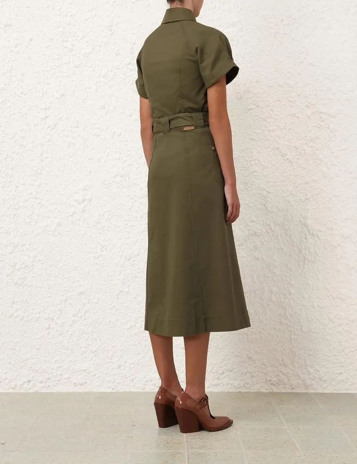 Zimmermann Denim Denim Pocket Shirt Olive 8211 Women