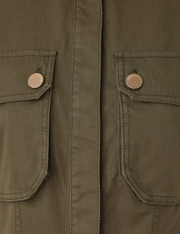 Zimmermann Denim Denim Pocket Shirt Olive 8211 Women