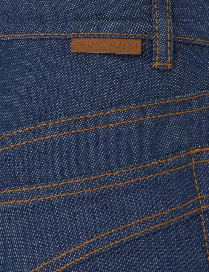 Zimmermann Denim Slim Straight Jean Railway Blue 8211 Women