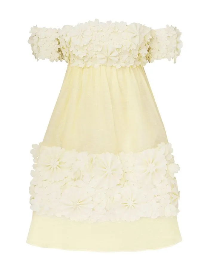 Zimmermann Dresses Harmony Applique Flower Mini Lemon 8211 Women