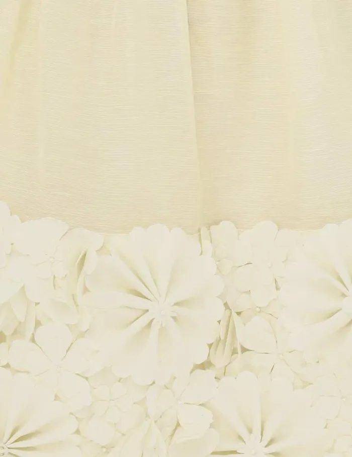 Zimmermann Dresses Harmony Applique Flower Mini Lemon 8211 Women