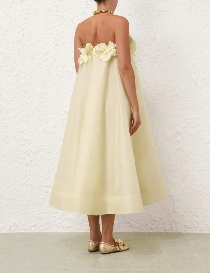 Zimmermann Dresses Harmony Strapless Midi Lemon 8211 Women