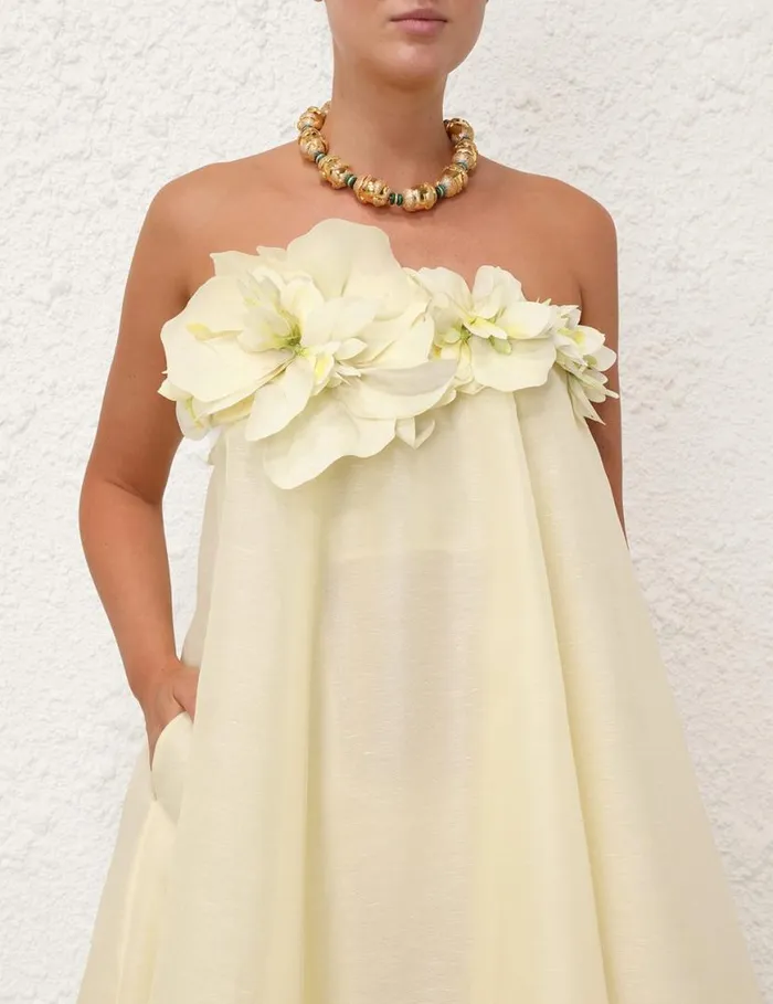 Zimmermann Dresses Harmony Strapless Midi Lemon 8211 Women