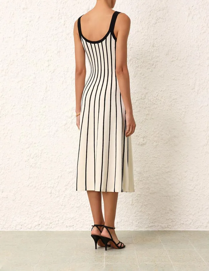 Zimmermann Dresses Matchmaker Stripe Tank Dress Creamblack 8211 Women