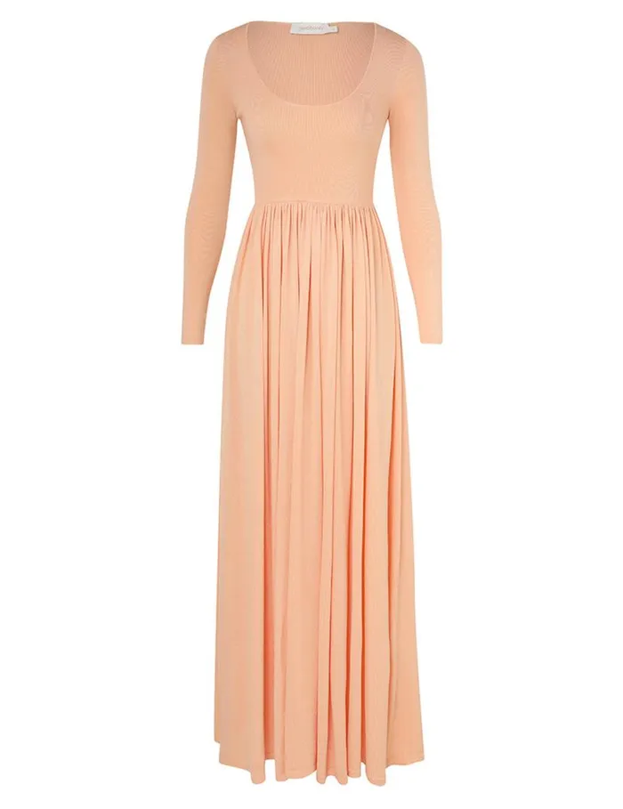 Zimmermann Dresses Natura Metallic Scoop Dress Peach 8211 Women