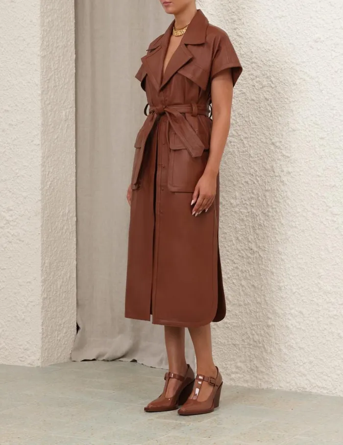 Zimmermann Dresses Natura Sleeveless Dress Toffee 8211 Women