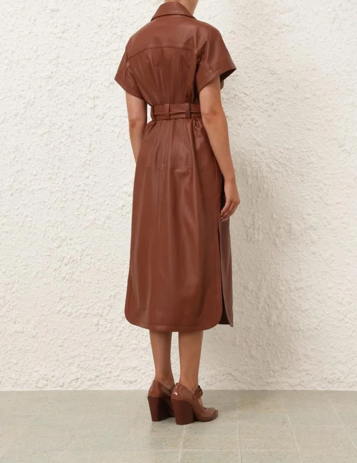 Zimmermann Dresses Natura Sleeveless Dress Toffee 8211 Women