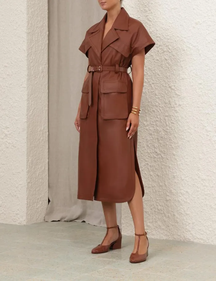 Zimmermann Dresses Natura Sleeveless Dress Toffee 8211 Women
