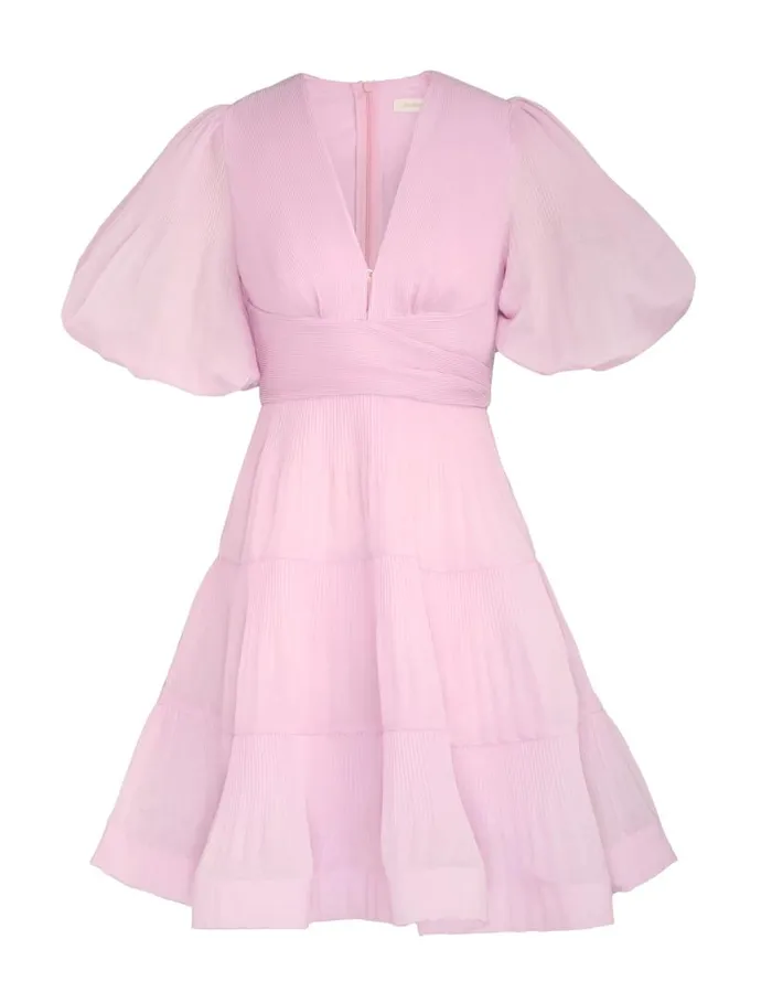 Zimmermann Dresses Pleated Mini Dress Pink 8211 Women