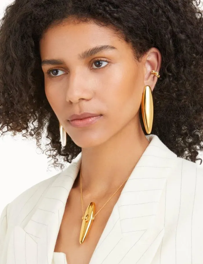 Zimmermann Earrings Paint Stroke Ear Cuff Gold 8211 Women