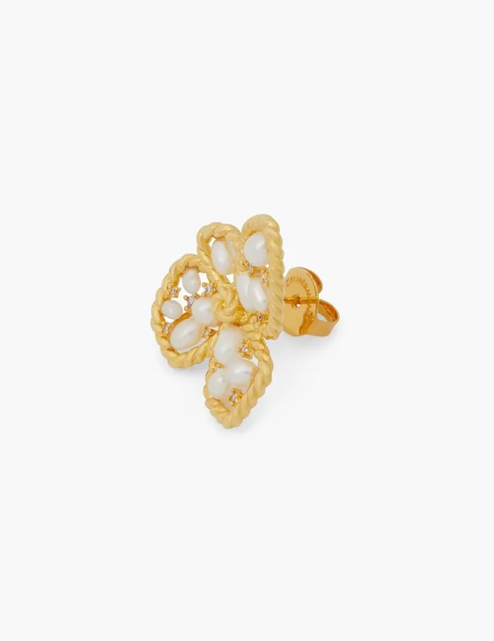 Zimmermann Earrings Zimmermann Bloom Large Studs Goldpearl 8211 Women