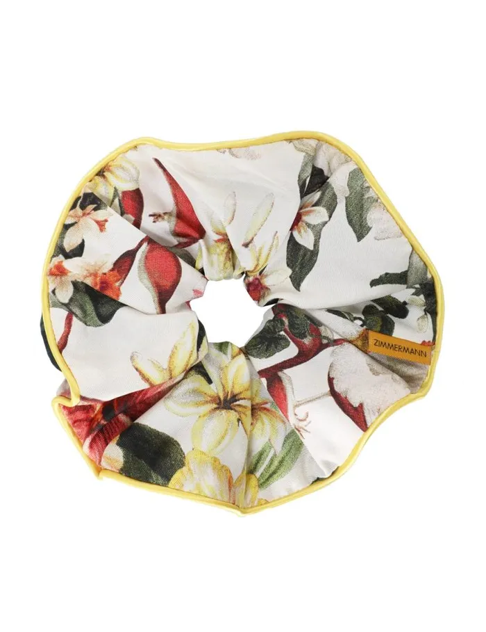 Zimmermann Hair Accessories Double Faced Silk Scrunchie Ivory Palm 8211 Women Zimmermann Hair Accessories Double Faced Silk Scrunchie Ivory Palm 8211 Women