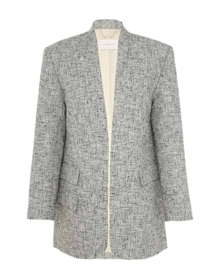 Zimmermann Jackets and Coats Tranquillity Oversized Jacket Blackcream 8211 Women Zimmermann Jackets and Coats Tranquillity Oversized Jacket Blackcream 8211 Women