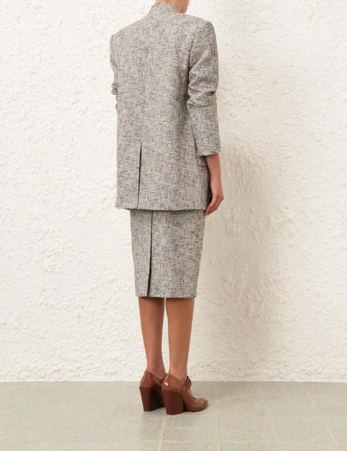 Zimmermann Jackets and Coats Tranquillity Oversized Jacket Blackcream 8211 Women
