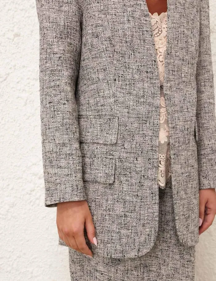 Zimmermann Jackets and Coats Tranquillity Oversized Jacket Blackcream 8211 Women