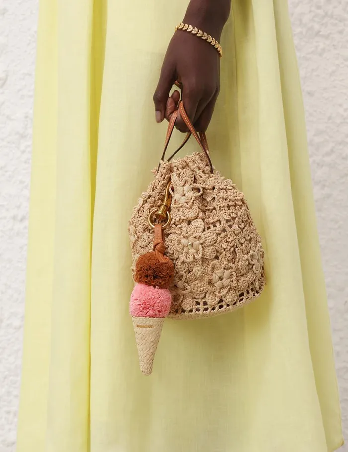 Zimmermann Keychains and Charms Ice Cream Bag Charm Natural 8211 Women