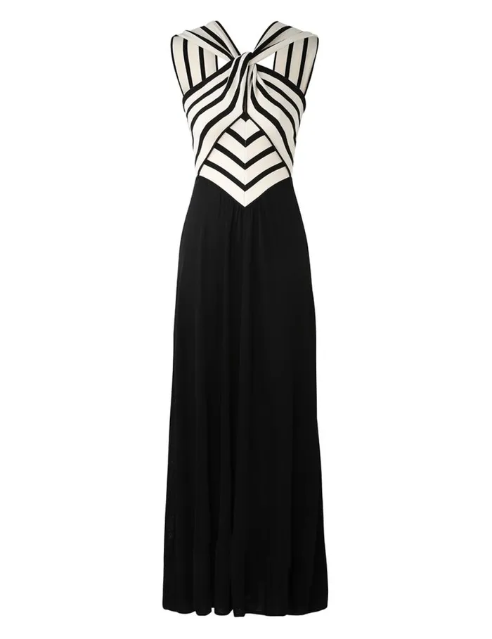 Zimmermann Knitwear Natura Halter Neck Midi Dress Chevron 8211 Women