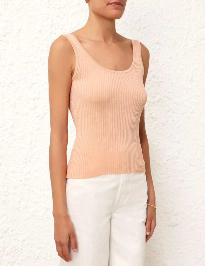 Zimmermann Knitwear Scoop Neck Tank Nude Pink 8211 Women