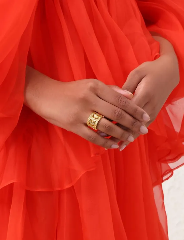 Zimmermann Rings Zimmermann Laurel Band Ring Gold 8211 Women