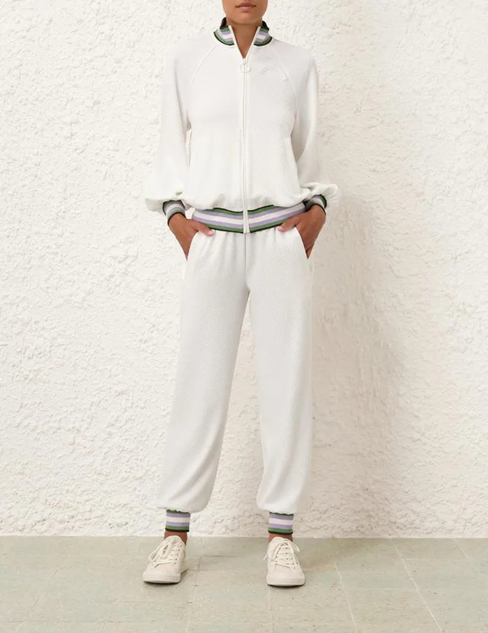 Zimmermann Shorts and Pants Natura Textured Track Pant Ivory 8211 Women