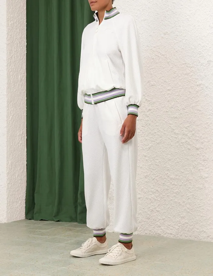 Zimmermann Shorts and Pants Natura Textured Track Pant Ivory 8211 Women