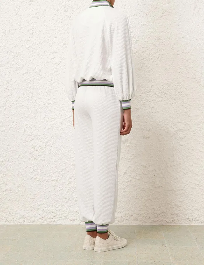 Zimmermann Shorts and Pants Natura Textured Track Pant Ivory 8211 Women