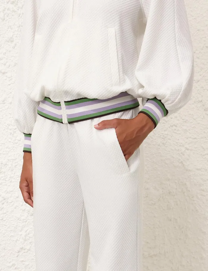 Zimmermann Shorts and Pants Natura Textured Track Pant Ivory 8211 Women
