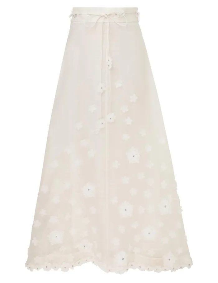 Zimmermann Skirts Matchmaker Lift Off Skirt Ivory 8211 Women