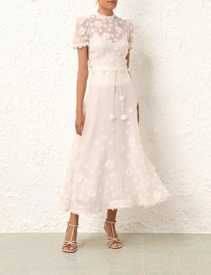 Zimmermann Skirts Matchmaker Lift Off Skirt Ivory 8211 Women