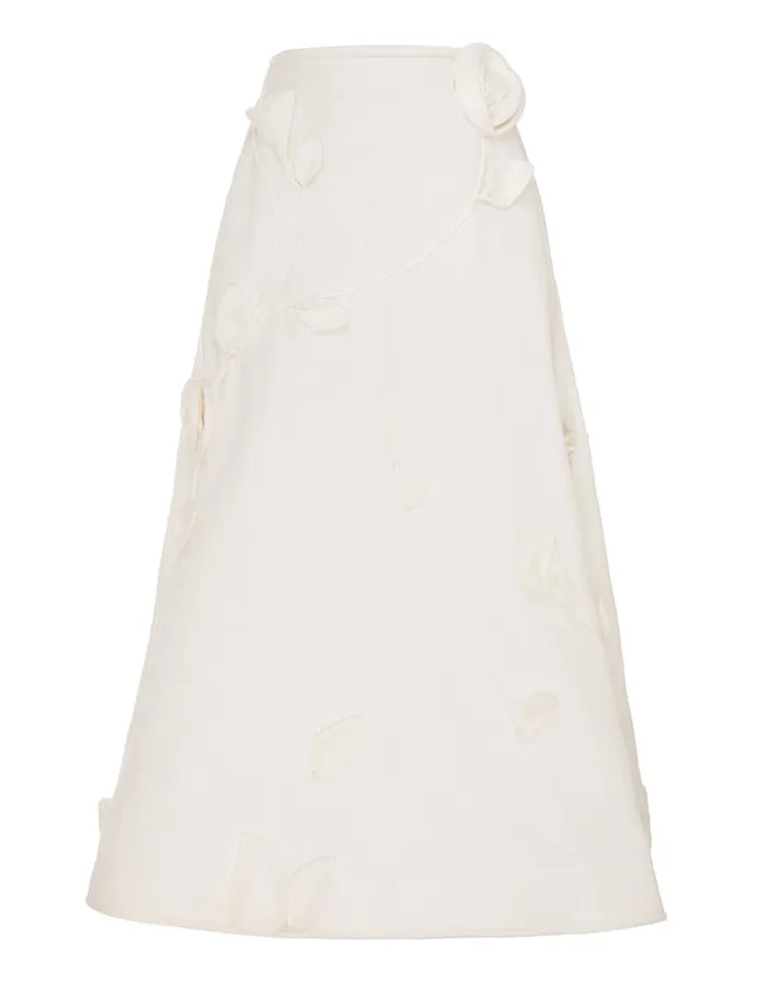 Zimmermann Skirts Matchmaker Rose Flare Skirt Ivory 8211 Women