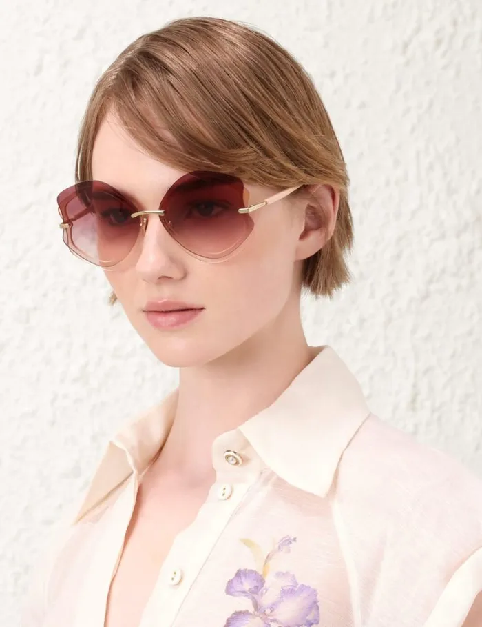 Zimmermann Sunglasses Zimmermann Gleam Oversize Rose 8211 Women