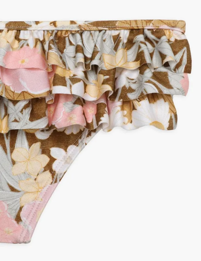 Zimmermann Swimwear Pop Frill Pant Goldpeach Floral 8211 Kids