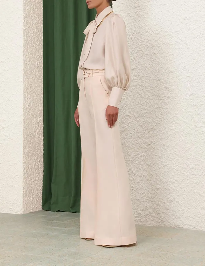 Zimmermann Tops Natura Blouson Shirt Pearl 8211 Women