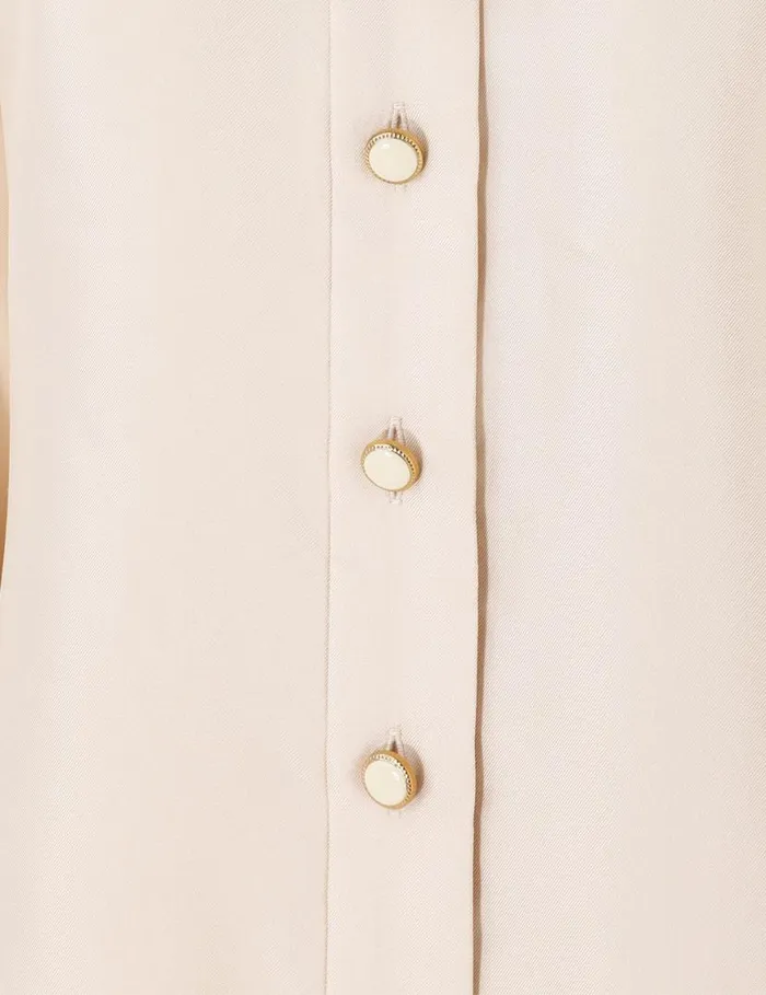 Zimmermann Tops Natura Blouson Shirt Pearl 8211 Women