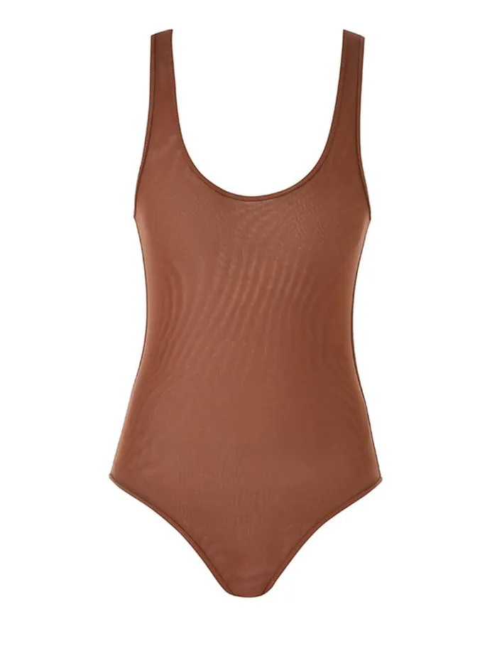 Zimmermann Tops Natura Scoop Bodysuit Toffee 8211 Women