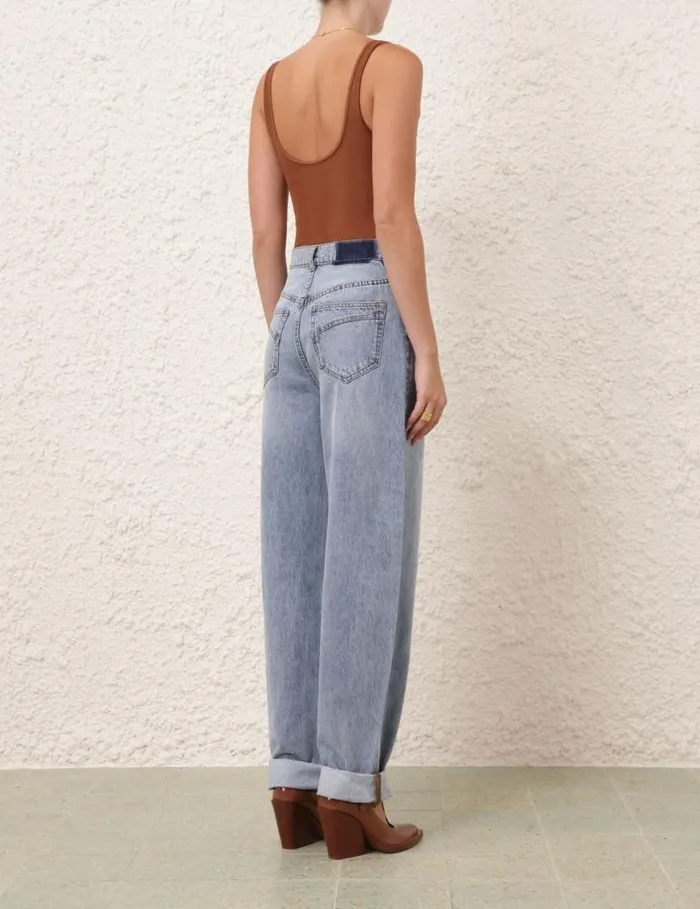 Zimmermann Tops Natura Scoop Bodysuit Toffee 8211 Women