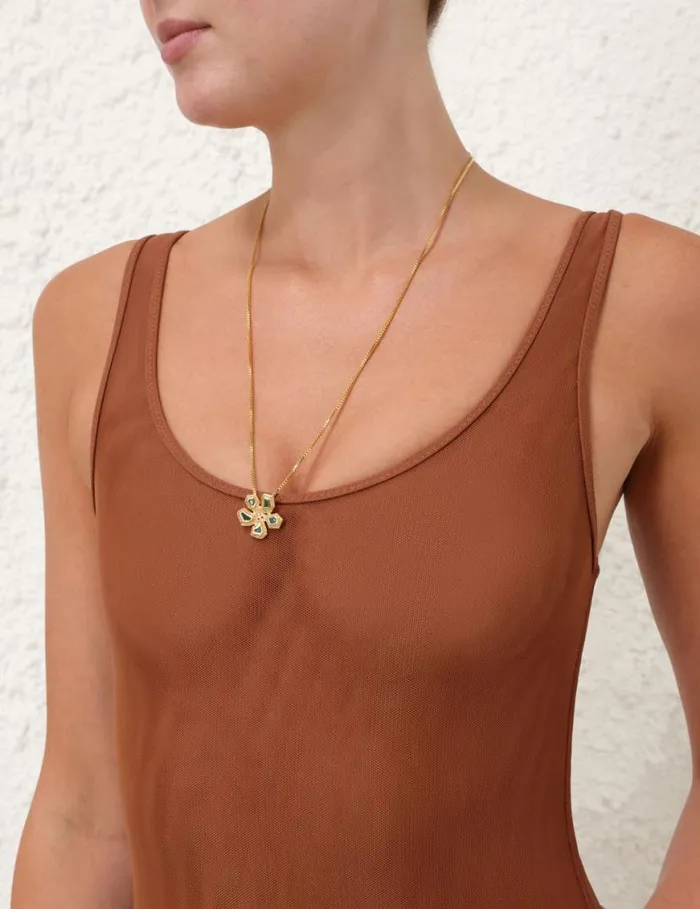 Zimmermann Tops Natura Scoop Bodysuit Toffee 8211 Women