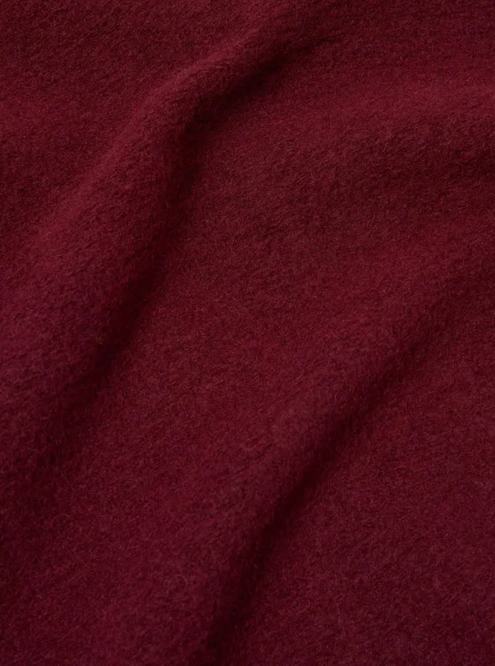 Zip Waistcoat In Deep Red Wool Fleece Men Universal Works Fleece